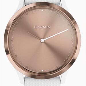 Garmin Vivomove HR Rose Gold Smartwatch with White Strap